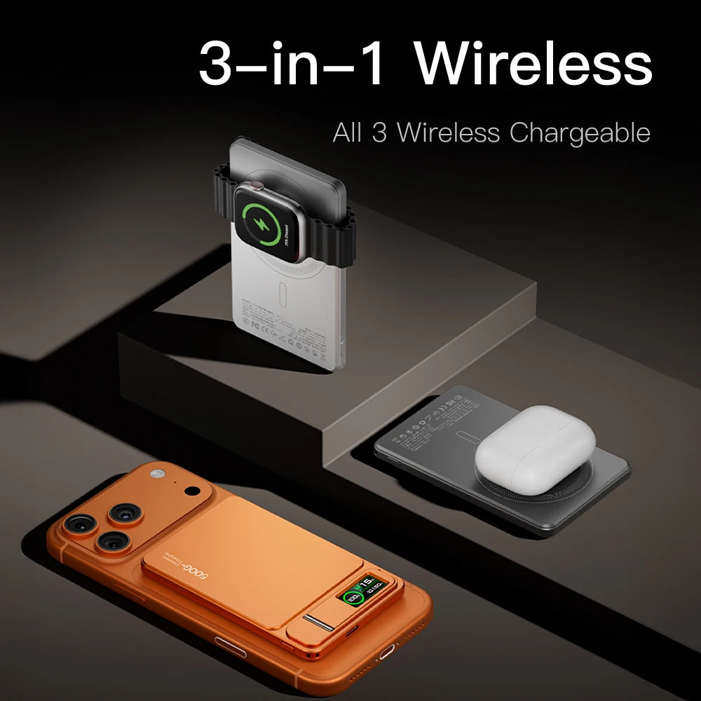 MagSafe Magnetic Wireless Power Bank 10000mAh - 20W Fast Charging Slim Portable Battery for iPhone 12-16