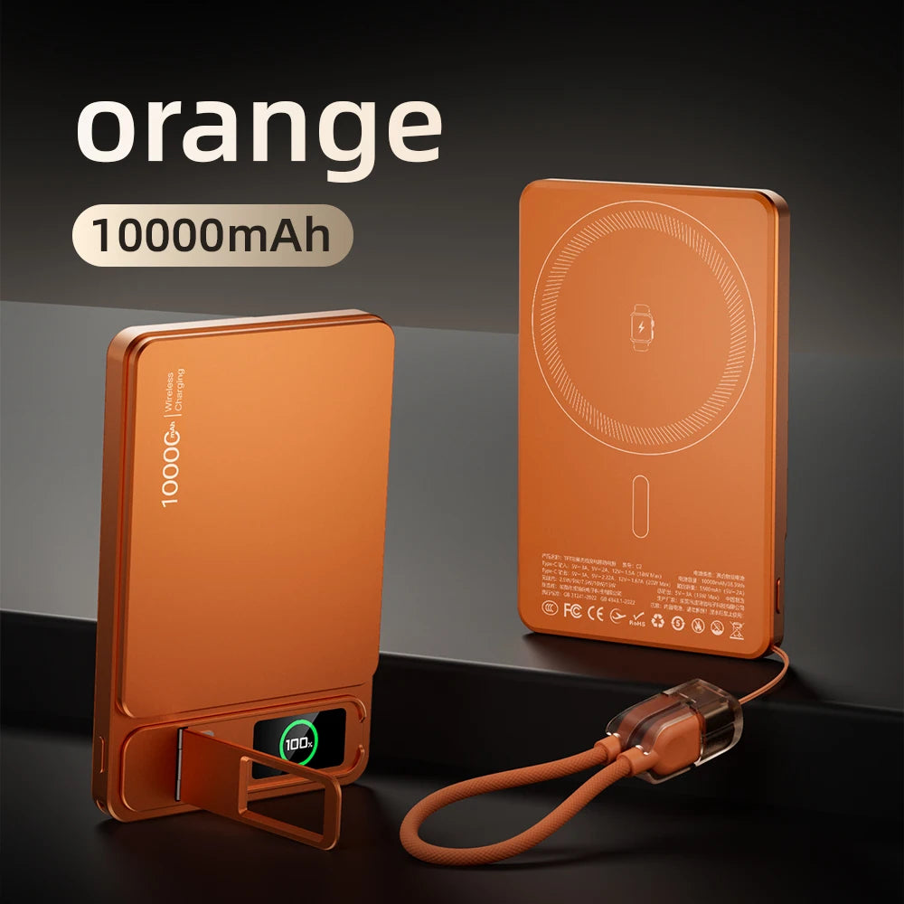 MagSafe Magnetic Wireless Power Bank 10000mAh - 20W Fast Charging Slim Portable Battery for iPhone 12-16