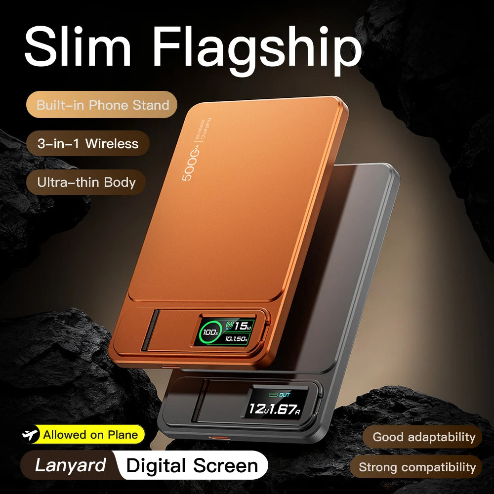 MagSafe Magnetic Wireless Power Bank 10000mAh - 20W Fast Charging Slim Portable Battery for iPhone 12-16