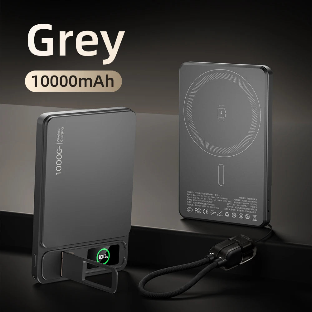 MagSafe Magnetic Wireless Power Bank 10000mAh - 20W Fast Charging Slim Portable Battery for iPhone 12-16